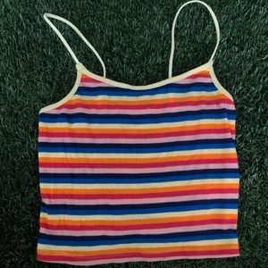 PS Basics by PacSun colorful stripped crop top